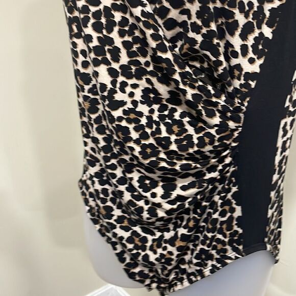 NWOT Almost Famous Leopard Bodysuit leotard with snaps.  Size L large 12/14 - Picture 4 of 11